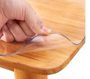 lot 41579 image: 42x84 Inch Clear Plastic Dining Table Protector Tablecloth Desktop Pad Mat Wooden Furniture Coffee Glass End Side Dinner Table Cloth Top Protection Countertop Cover Waterproof Wipeable PVC Vinyl