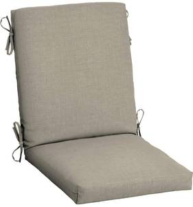 lot 41580 image: Outdoor Dining Chair Cushion, 20 x 20, Water Repellent, Fade Resistant, 1-Piece Cushion for Dining Chairs 20 x 20, Sandbar Taupe Texture