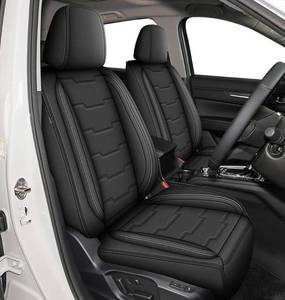 lot 41591 image: Seat Covers Full Set Custom Fit for Mazda CX5 2017-2025 Waterproof Leather Seat Cushion Protectors Comfortable Breathable Compatible Airbag (Black, 5 Seats) - Retail $180