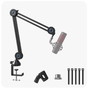 lot 41598 image: Suptek Microphone Boom Arm - Adjustable Mic Stand with Cable Management for HyperX QuadCast, SoloCast, Blue Yeti, Snowball, Fifine, Shure SM7B and More, MIC01