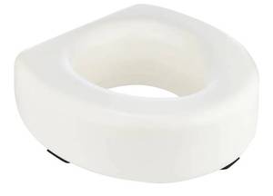 lot 41601 image: HealthSmart Enhanced Comfort 5 Raised (Round) Toilet Seat Risers for Seniors 5 Slip Resistant Pads - 15.7 x 15.2 x 6.1