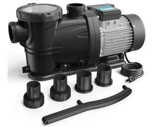 lot 41646 image: VIDAPOOL InAbove Ground Pool Pump, Self Primming High Flow (with Timer, 1.5HP, 7350 GPH, 115V)