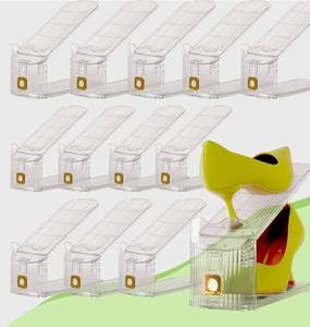 lot 41651 image: 12 Pack Shoe Slots Organizer, Shoe Stackers Organizer for Closet Adjustable Shoe Holder