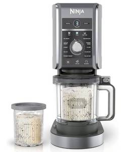 lot 41656 image: Ninja CREAMi Deluxe Ice Cream & Frozen Treat Maker for Ice Cream, Sorbet, Milkshakes, Frozen Yogurt, & More, 11-in-1, XL Capacity, Silver, Includes (2) Family-Sized 24 oz. Tubs, NC501 - Retail $250