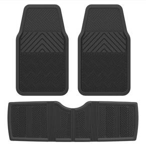 lot 41659 image: ClimaTex Heavy Duty Car, Truck, Van, and SUV Automotive Floor Mat for Floor Protection, Weatherproof Deep Channel No-Slip Front and Back Seat Liner Mats, 3 Piece Set, Black