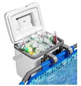 lot 60473 image: Qt Pool Cooler for Above Ground Pools, Portable Poolside Cooler Keeps Ice for Up to 72 Hours, Insulated Hard Coolers with Handle