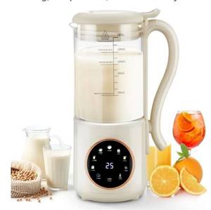 lot 60481 image: 48 oz Nut Milk Maker Machine with 16 Blades, 8 in 1 Automatic Homemade Almond, Oat, Soy, Plant-Based Milk and Dairy Free Beverages, Almond Maker, Self-cleaning, Keep Warm24-Hour Delay