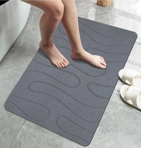 lot 60501 image: Stone Bath Mat, Diatomite Fast Drying Non Slip Stone Shower Mat, Super Absorbent for Bathroom & Kitchen, Multi-Use as Pet Mat, Easy to Clean 16x24 Gray