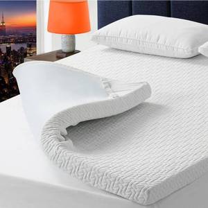 lot 60526 image: 3 Inch Gel Memory Foam Cooling King Size Mattress Topper, Mattress Pad Cover for Pressure Relief, Bed Topper with Removable Cover, Soft & Breathable