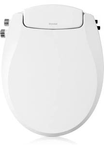 lot 60544 image: Brondell Bidet Toilet Seat Non-Electric Swash Seat, Fits Round Toilets, White - Dual Nozzle System, Ambient Water Temperature - Bidet with Easy Installation