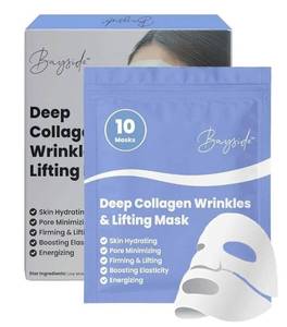 lot 50726 image: Collagen Face Mask  Hydrating Beauty Skincare Face Mask for Glass Skin, Revitalizing Overnight Collagen Facial Mask for Wrinkles, Selfcare Sheet, Moisturizing Facial Skin Care Product