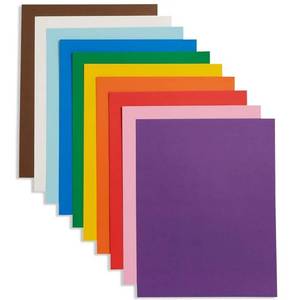 lot 50737 image: Blue Summit Supplies Bright Bold Poster Board, 9 x 12 Inch Small Size, 50 Pack, Assorted Colors, For Classroom Use, School Projects, or Craft Projects, Bulk Poster Board