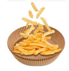 lot 50768 image: 125 Pcs 7.9 Inch Round Air Fryer Liners Disposable for Home Bakers - Thickened Silicone Oil Paper - Withstands up to 450°F Heat - for Air Fryer 5 to 8 Qt