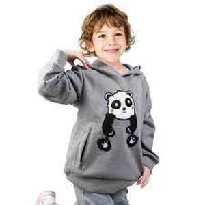 lot 50775 image: Size 78 Cute Kids Hoodies, Long Sleeve Hooded Sweatshirts with Panda Pattern, Pullover Hoodie with Zip Pocket