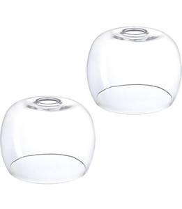 lot 50799 image: 2 Pack 7.3 Handblow Clear Drum Glass Replacement Lamp Shade Pendant Ceiling Chandelier Wall Sconce Light Drum Glass Shade Fixture