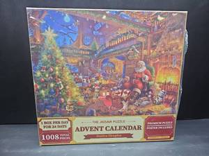 lot 50803 image: Festive Fireplace Christmas Advent Calendar Puzzle - Retail $29