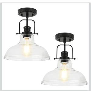 lot 50815 image: WILON 2 Pack 11 Semi Flush Mount Ceiling Light Fixture
