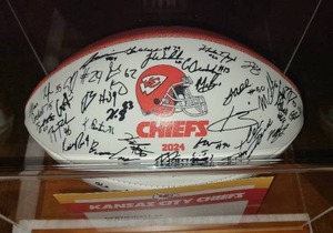 lot 1000 image: 2024 Kansas City Chiefs Team Autographed Football