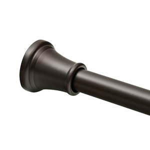 lot 29728 image: Utopia Alley Adjustable 72-In Shower Curtain Tension Rod - Rust-Proof Aluminum with Rubber End Cap  No Drill Installation - Extendable & Retractable  Wall-to-Wall - Easy to Hang  Oil Rubbed Bronze