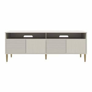 lot 29790 image: Mr. Kate Daphne TV Stand for TVs up to 65 Taupe Modern Media Console with Cable Management & Open Shelving