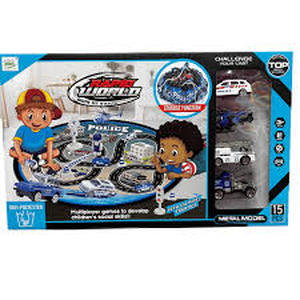 lot 29694 image: Rapid World Metal Model with Storage Game Blanket - Police