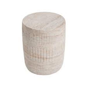 lot 29726 image: Isolde Round Concrete Outdoor Side Table - $129.00