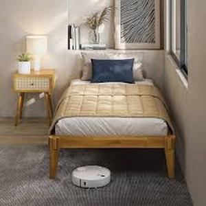 lot 29801 image: Chalipa Basic Bed Frame Without Headboard B8MR - Natural - Twin - Retail -  $276.00