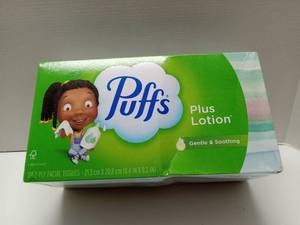 lot 100079 image: FACTORY SEALED - Puffs Plus Lotion Facial Tissues Box
