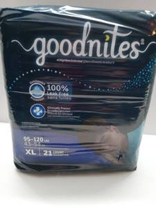 lot 100083 image: FACTORY SEALED - Goodnites XL Bedtime Underwear - 21 Count