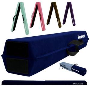 lot 100125 image: FACTORY SEALED - PROMFMOVE 6 FT  8 FT  9 FT 10 FT Balance Beam Folding Gymnastics Beam - Extra Firm - Suede Cover - Anti Slip Bottom with Carry Bag for KidsAdults Home Use