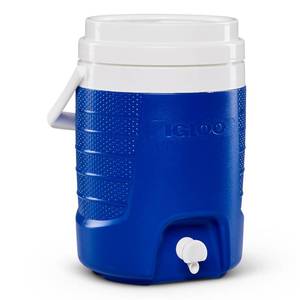 lot 100128 image: (UNUSED) Igloo 2 Gallon Portable Sports Cooler Water Beverage Dispenser, Insulated Cooler Dispenser, Majestic Blue