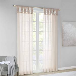 lot 100147 image: (UNUSED) Madison Park Ceres DIY Twisted Tab Sheer Curtain, Pair Panels, Lightweight Window Treatment, Voile Privacy, Light Filtering Drape for Bedroom and Apartment, 50 in x 84 in, Blush 2 Piece