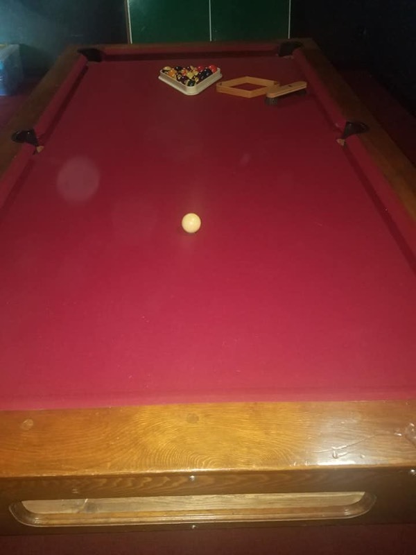 lot 5 image: Custom NON-Slate Full Size Pool table with Full Size Ping Pong Topper