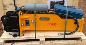 lot 5477 image: Unused 2025 side type PC 450 Hydraulic Hammer with 30mm pins to fit 12-ton excavator