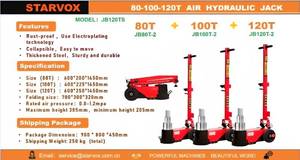 lot 5332 image: (1) UNUSED STARVOX 80ton Air Hydraulic Jack JB80T-2