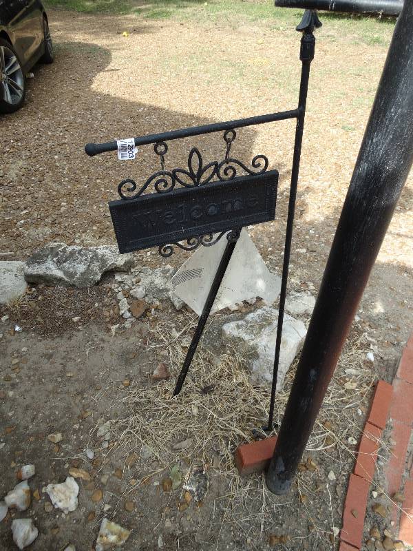 lot 12903 image: Metal yard sign