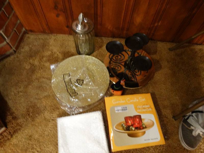 lot 12938 image: Candle trays & misc