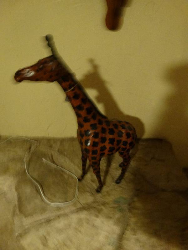lot 12960 image: Leather Giraffe