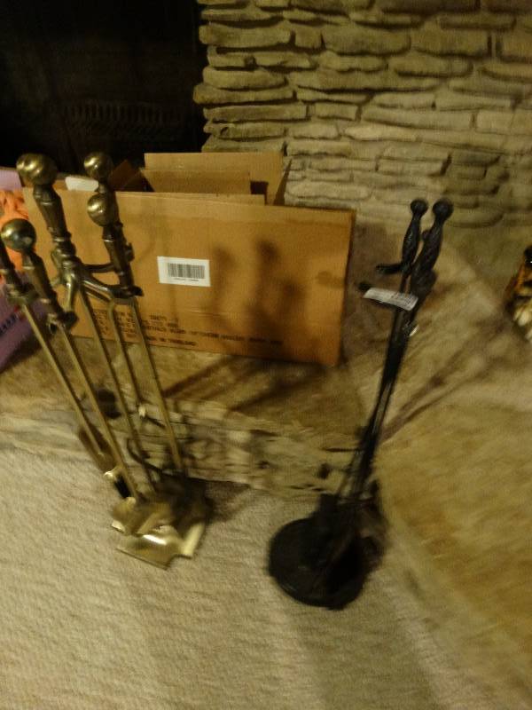 lot 12962 image: 2 fireplace tool sets