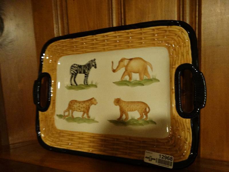 lot 12968 image: Safari theme platter