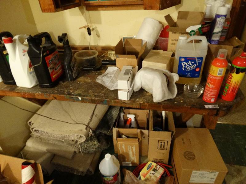 lot 13477 image: Large lot of various cleaners & misc.