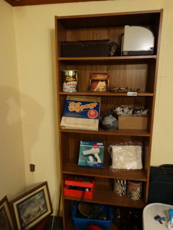 lot 13481 image: Bookshelf w contents