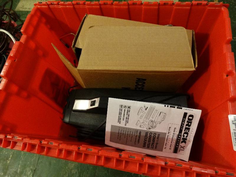 lot 13490 image: Oreck XL vacuum cleaner & misc.