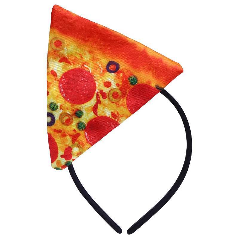 lot 42306 image: FRCOLOR Pizza Hairband - Halloween Party Headband for Girls and Boys, Unique Pizza Hair Hoops Costume Accessory, Orange, One Size, HAIRBAND
