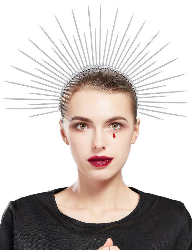 lot 42308 image: Fantherin Mary Halo Crown Headband Spiked Halo Crown Sunburst Goddess Headpiece for Cosplay Halloween Costume Party