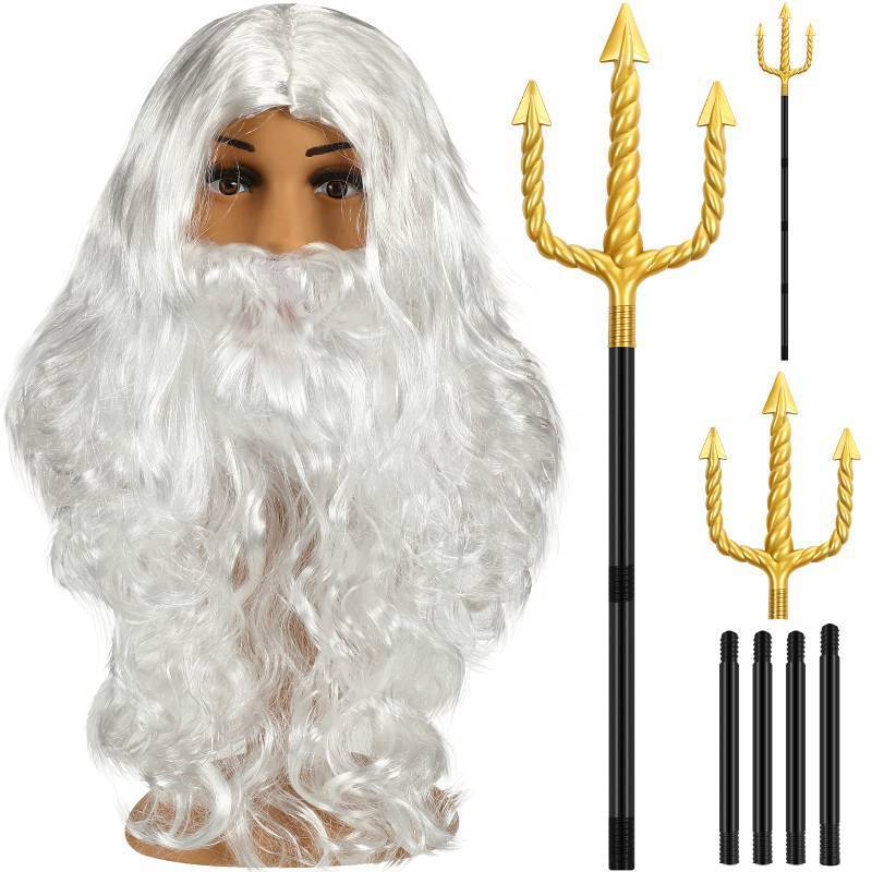 lot 30433 image: Wig and Beard Set Trident Hair Beard