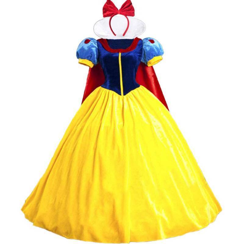 lot 52048 image: Womens Snow White Princess Costume with Headband (Cape Not Included) - Lg