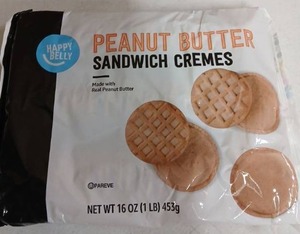 lot 23312 image: Happy Belly Peanut Butter Sandwich Cremes - 3 Pack Bundle