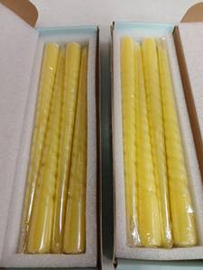 lot 23315 image: Spiral Taper Candles 8pk Yellow