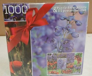 lot 23324 image: 1008 Piece Floral Garden Jigsaw Puzzle with Puzzle Saver Sheets